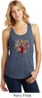 Yoga Foliage Tree Pose Ladies Racerback Tank Top