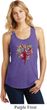 Yoga Foliage Tree Pose Ladies Racerback Tank Top