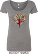 Yoga Foliage Tree Pose Ladies Scoop Neck Shirt