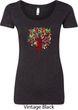 Yoga Foliage Tree Pose Ladies Scoop Neck Shirt