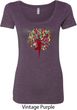 Yoga Foliage Tree Pose Ladies Scoop Neck Shirt