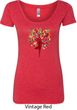 Yoga Foliage Tree Pose Ladies Scoop Neck Shirt