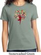 Yoga Foliage Tree Pose Ladies Shirt