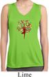 Yoga Foliage Tree Pose Ladies Sleeveless Moisture Wicking Shirt