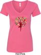 Yoga Foliage Tree Pose Ladies V-Neck Shirt