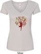 Yoga Foliage Tree Pose Ladies V-Neck Shirt