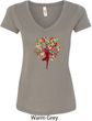 Yoga Foliage Tree Pose Ladies V-Neck Shirt