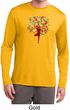 Yoga Foliage Tree Pose Mens Moisture Wicking Long Sleeve Shirt