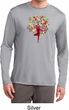 Yoga Foliage Tree Pose Mens Moisture Wicking Long Sleeve Shirt