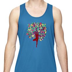 Yoga Foliage Tree Pose Mens Moisture Wicking Tanktop Yoga Foliage Tree Pose Mens Moisture Wicking Tanktop
