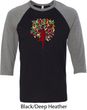 Yoga Foliage Tree Pose Mens Raglan Shirt