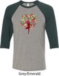 Yoga Foliage Tree Pose Mens Raglan Shirt