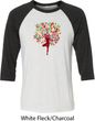 Yoga Foliage Tree Pose Mens Raglan Shirt