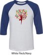 Yoga Foliage Tree Pose Mens Raglan Shirt