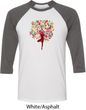 Yoga Foliage Tree Pose Mens Raglan Shirt
