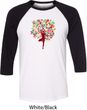Yoga Foliage Tree Pose Mens Raglan Shirt