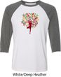 Yoga Foliage Tree Pose Mens Raglan Shirt