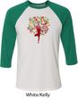 Yoga Foliage Tree Pose Mens Raglan Shirt