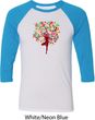 Yoga Foliage Tree Pose Mens Raglan Shirt
