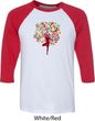 Yoga Foliage Tree Pose Mens Raglan Shirt