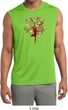 Yoga Foliage Tree Pose Mens Sleeveless Moisture Wicking Shirt