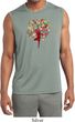 Yoga Foliage Tree Pose Mens Sleeveless Moisture Wicking Shirt