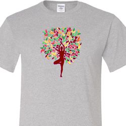 Yoga Foliage Tree Pose Mens Tall Shirt Yoga Foliage Tree Pose Mens Tall Shirt