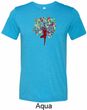 Yoga Foliage Tree Pose Mens Tri Blend Crewneck Shirt