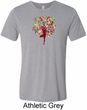 Yoga Foliage Tree Pose Mens Tri Blend Crewneck Shirt