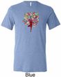 Yoga Foliage Tree Pose Mens Tri Blend Crewneck Shirt