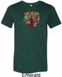 Yoga Foliage Tree Pose Mens Tri Blend Crewneck Shirt