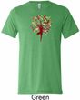 Yoga Foliage Tree Pose Mens Tri Blend Crewneck Shirt