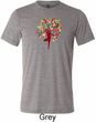 Yoga Foliage Tree Pose Mens Tri Blend Crewneck Shirt