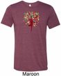 Yoga Foliage Tree Pose Mens Tri Blend Crewneck Shirt