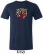 Yoga Foliage Tree Pose Mens Tri Blend Crewneck Shirt