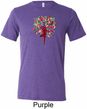 Yoga Foliage Tree Pose Mens Tri Blend Crewneck Shirt