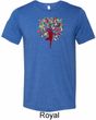Yoga Foliage Tree Pose Mens Tri Blend Crewneck Shirt
