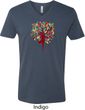 Yoga Foliage Tree Pose Mens V-Neck Shirt