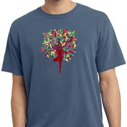 Yoga Foliage Tree Pose Pigment Dyed Shirt Yoga Foliage Tree Pose Pigment Dyed Shirt