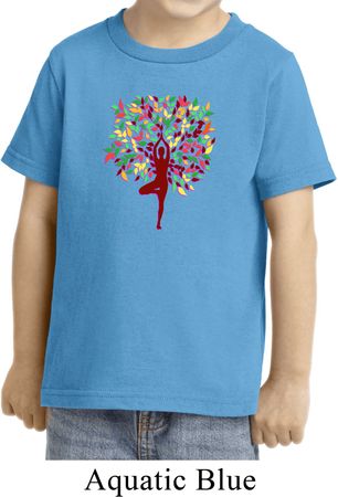 Yoga Foliage Tree Pose Toddler Shirt