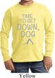 Yoga Get Down Dog Kids Long Sleeve Shirt