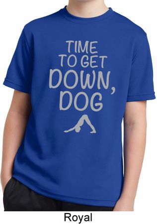 Yoga Get Down Dog Kids Moisture Wicking Shirt