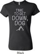 Yoga Get Down Dog Ladies Crewneck Shirt