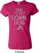 Yoga Get Down Dog Ladies Crewneck Shirt