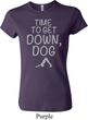 Yoga Get Down Dog Ladies Crewneck Shirt