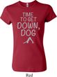 Yoga Get Down Dog Ladies Crewneck Shirt