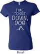 Yoga Get Down Dog Ladies Crewneck Shirt