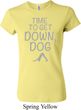 Yoga Get Down Dog Ladies Crewneck Shirt