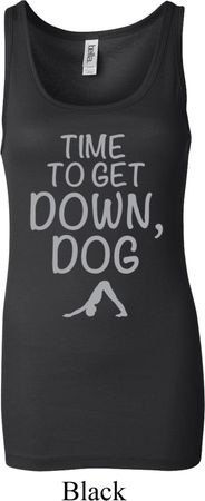 Yoga Get Down Dog Ladies Longer Length Tank Top
