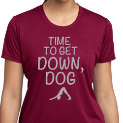 Yoga Get Down Dog Ladies Moisture Wicking Shirt